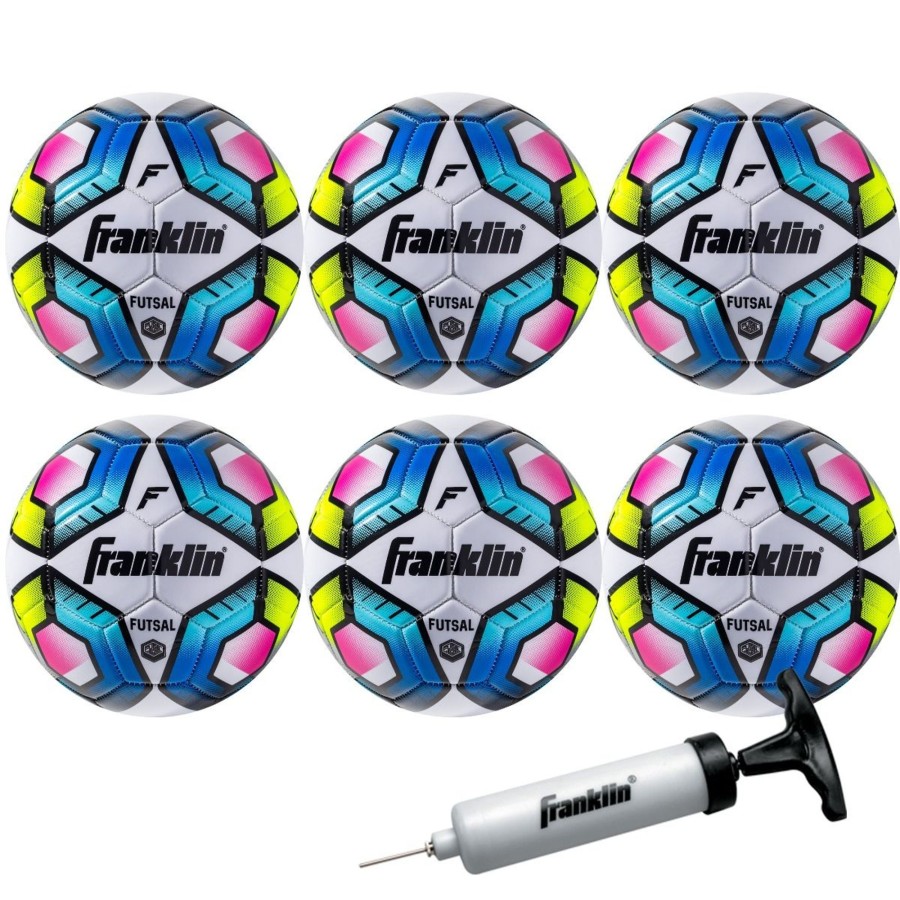 Sports Franklin Sports Soccer | Futsal Ball 6 Pack With Pump