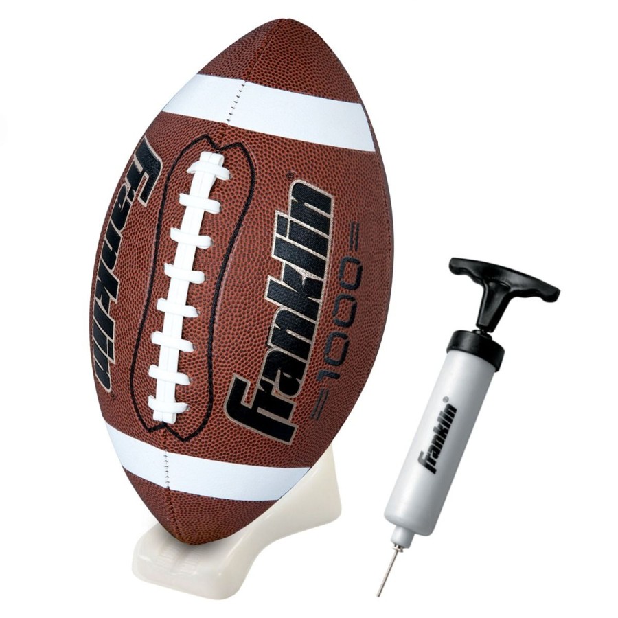 Sports Franklin Sports Football | Official-Grip-Rite Pump And Tee Football Set