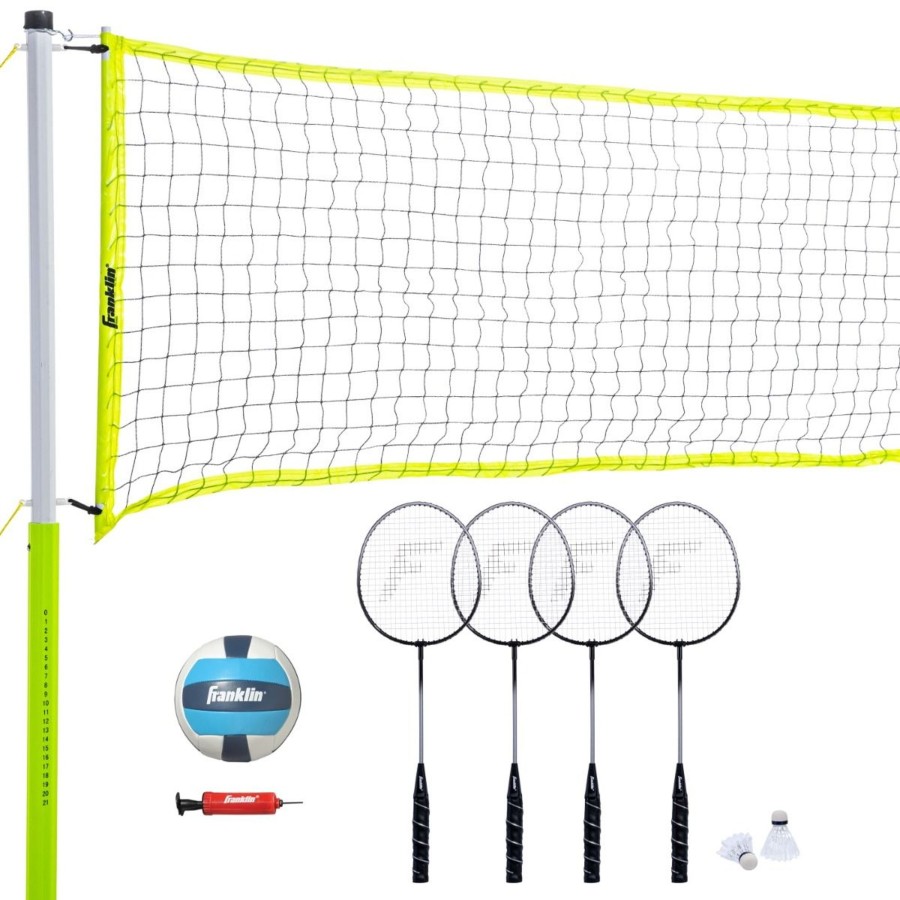 Sports Franklin Sports Outdoor Games | Advanced Badminton & Volleyball Combo Set