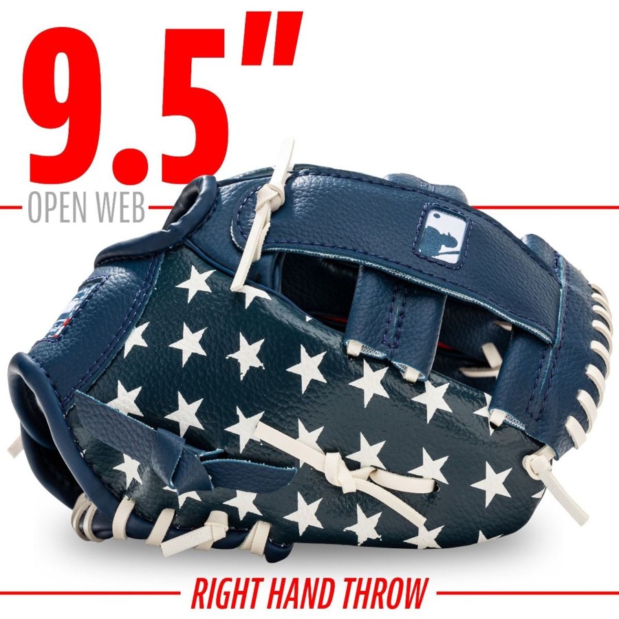 Sports Franklin Sports Youth Shop | Mlb Rtp Teeball - 9.0\\" - Navy/Red/White - Right Hand Throw - Fielding Gloves