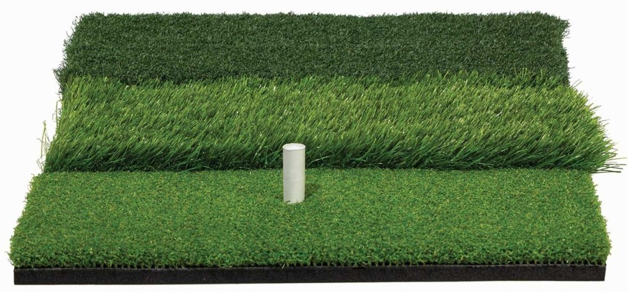 Sports Franklin Sports Golf | Tri-Turf Golf Hitting Mat With Rubber Tee