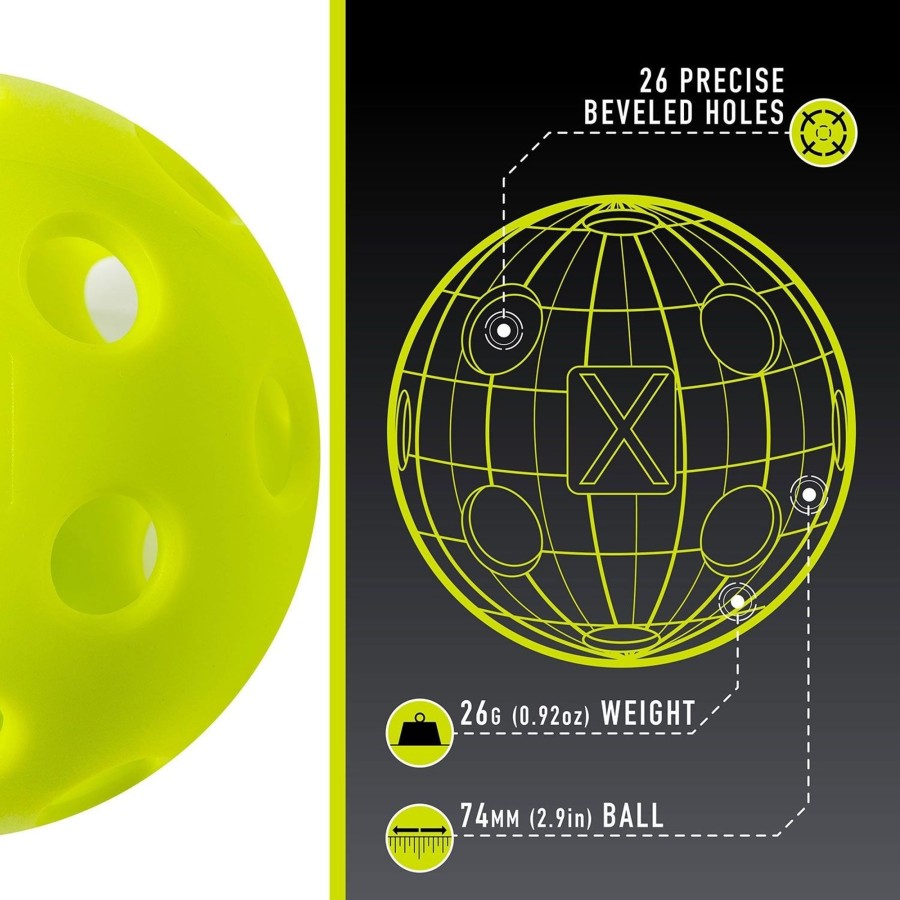 Pickleball Franklin Sports | X-26 Indoor Pickleballs (3, 12 And 100 Packs)