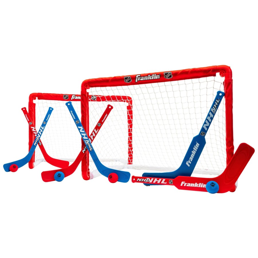 Sports Franklin Sports HocOnline | Nhl® Mini Folding 2-Goal Combo Set Red