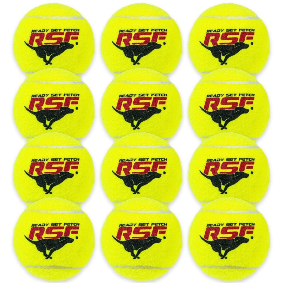 Sports Franklin Sports Outdoor Games | Ready Set Fetch Squeak Tennis Balls - 12 Pack