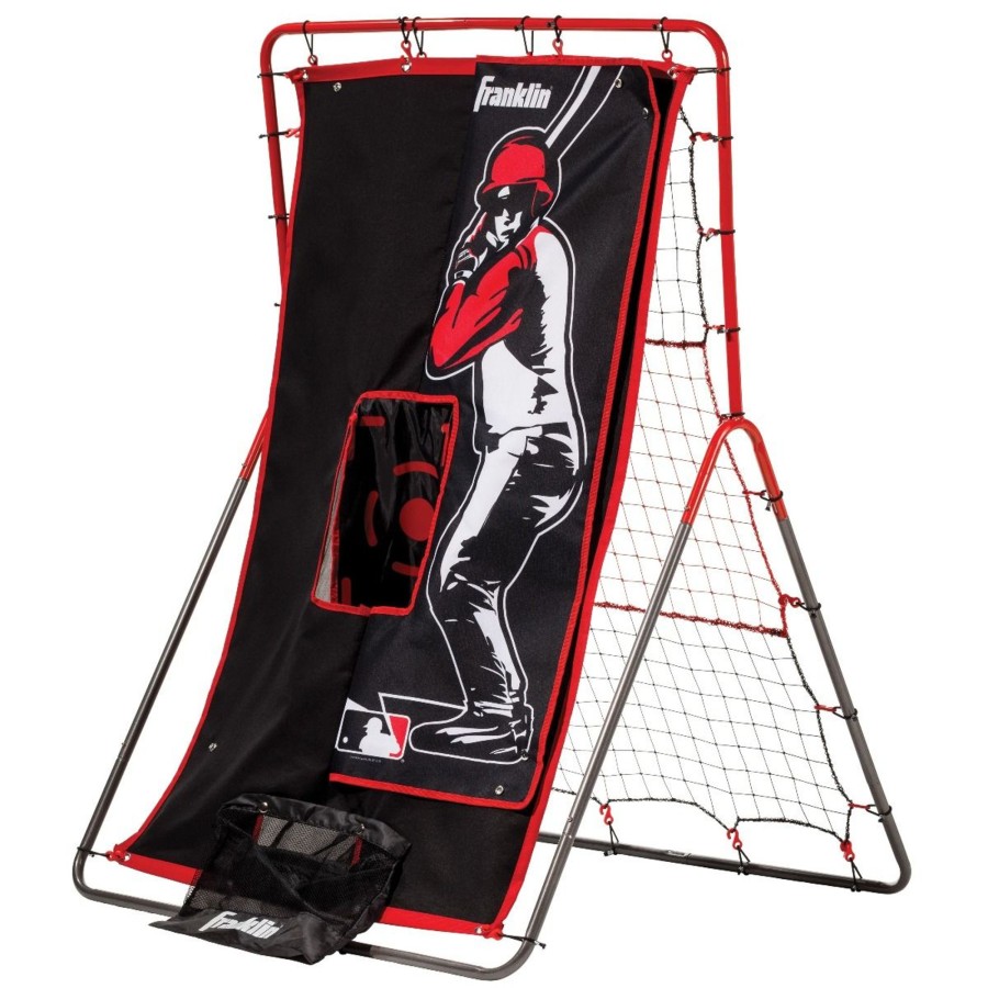 Sports Franklin Sports Baseball | Mlb® Switch Hitter Pitch Return - 55\\" - Black/Red - Pitch Return