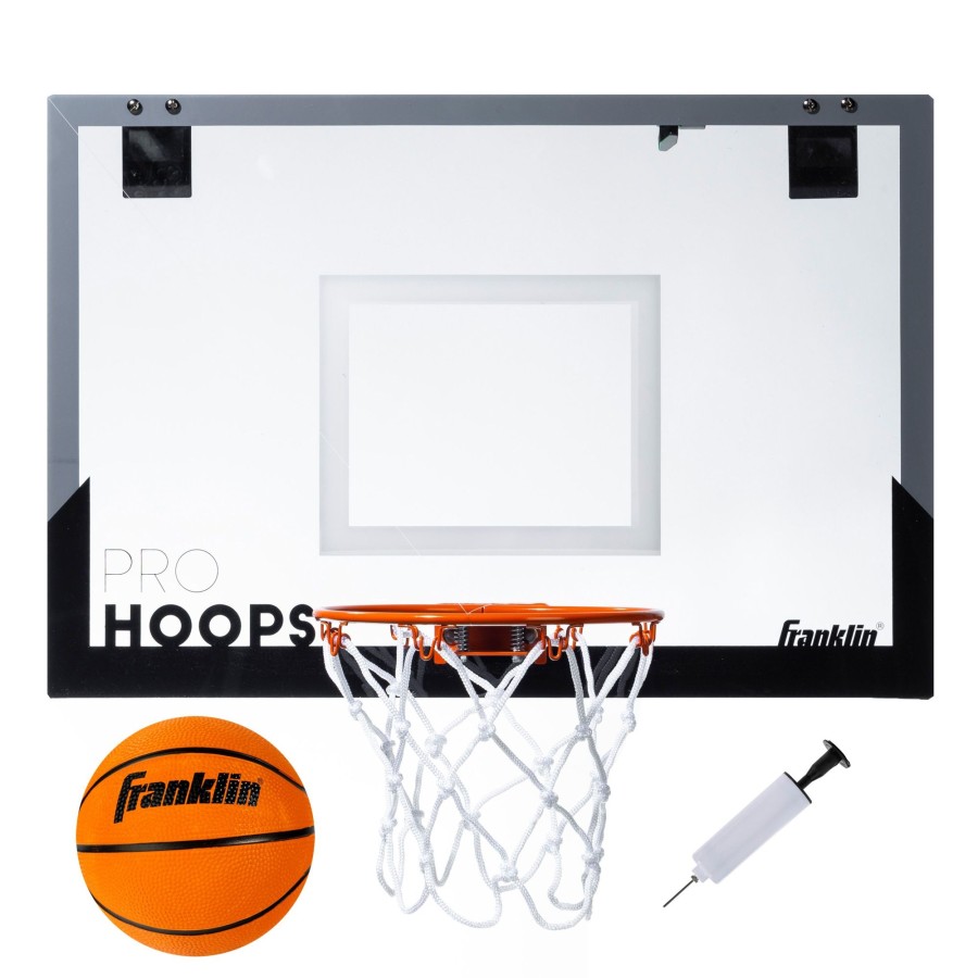 Sports Franklin Sports Indoor Games | Pro Hoops Over-The-Door Basketball Set - Black/White Xl