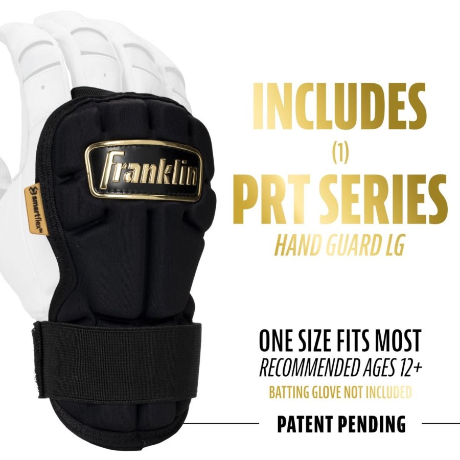 Sports Franklin Sports Baseball | Prt Protective Hand Guard Lg - Adult - Black/Gold