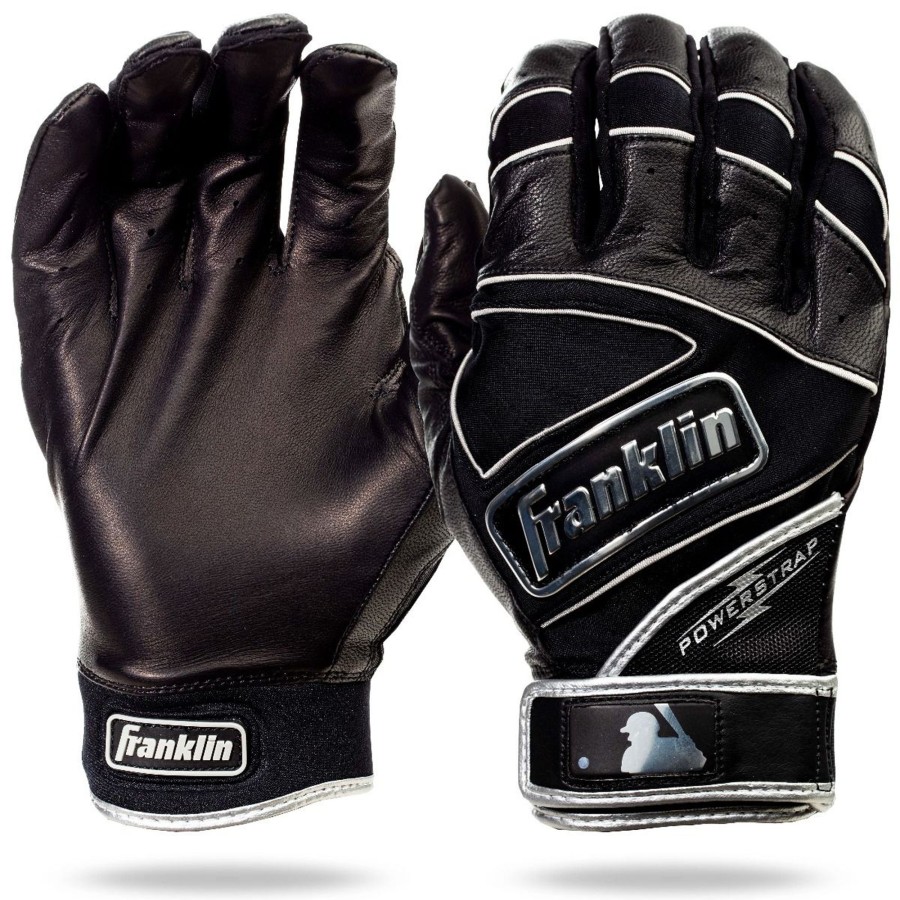 Sports Franklin Sports Baseball | Powerstrap Chrome Batting Gloves