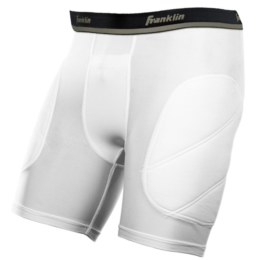 Sports Franklin Sports Baseball | Youth Sliding Shorts - White/Black