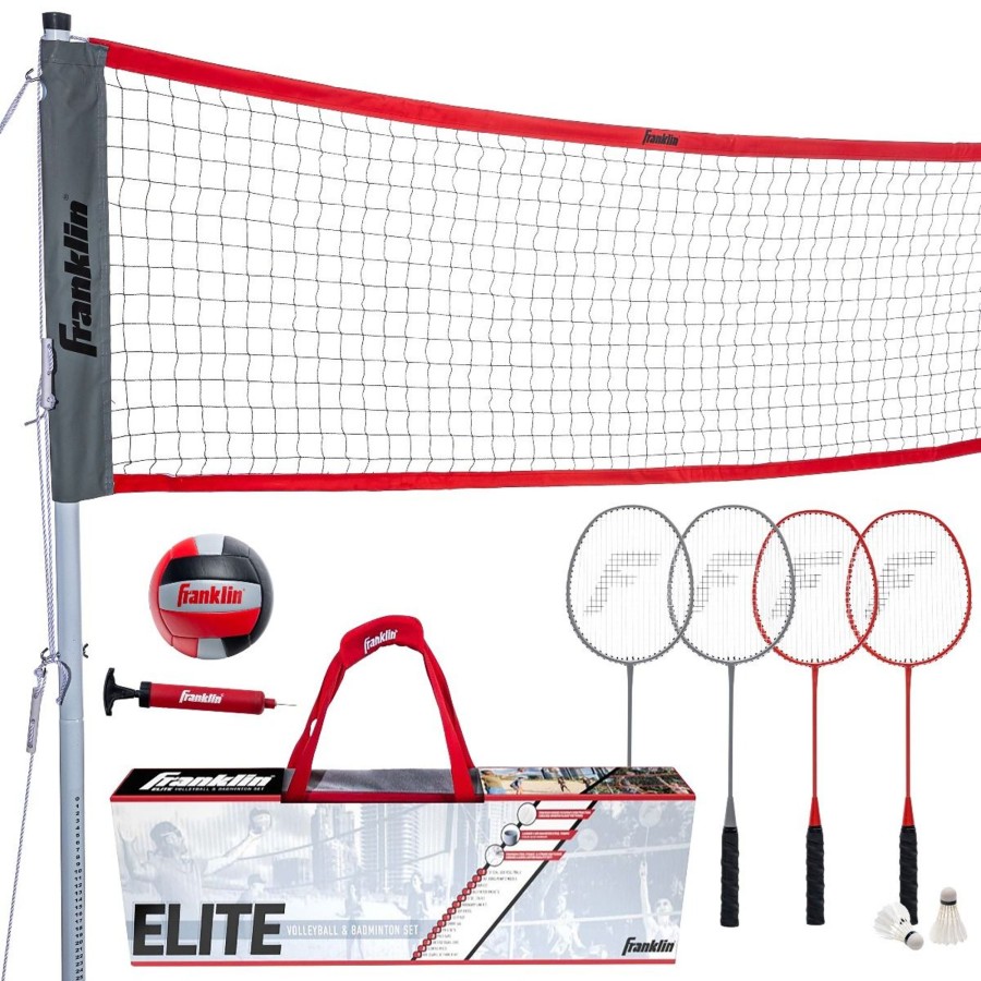 Sports Franklin Sports Outdoor Games | Elite Volleyball & Badminton Set