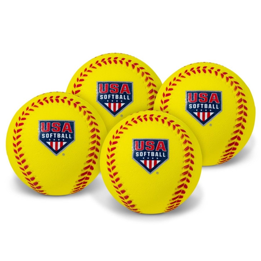 Sports Franklin Sports Youth Shop | Usa Softball Foam Softballs - 4 Pack