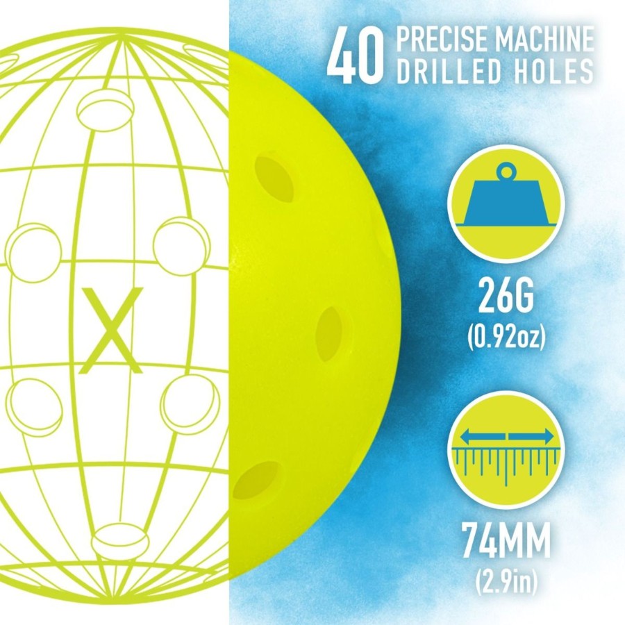 Pickleball Franklin Sports | X-40 Outdoor Pickleballs (3, 12, 36 And 100 Packs)