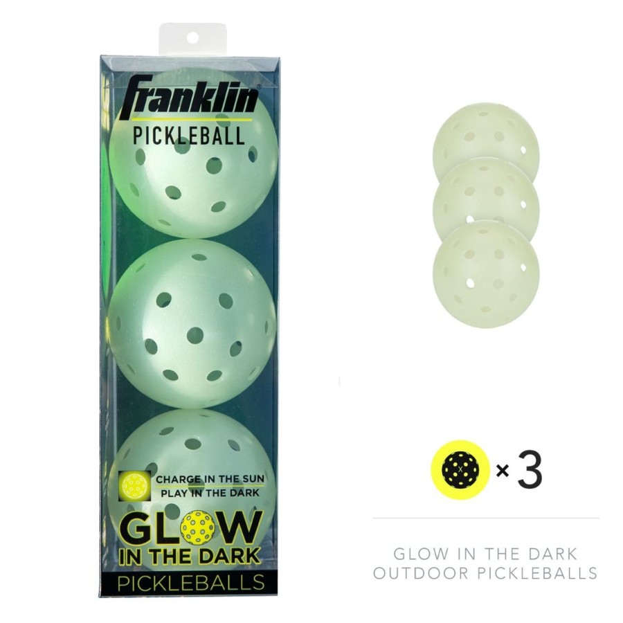 Pickleball Franklin Sports | Glow-In-The Dark Pickleballs - 3 Pack