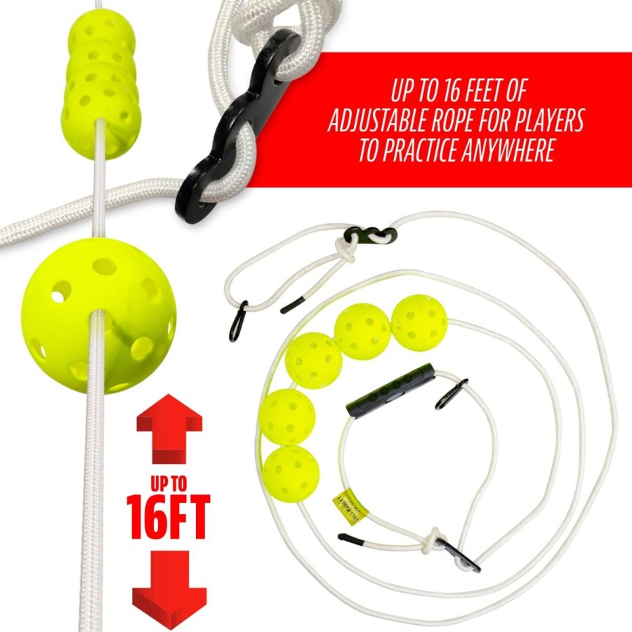 Sports Franklin Sports Baseball | Mlb Indestruct-A-Ball Launch Line - White/Optic Yellow - Launch Line