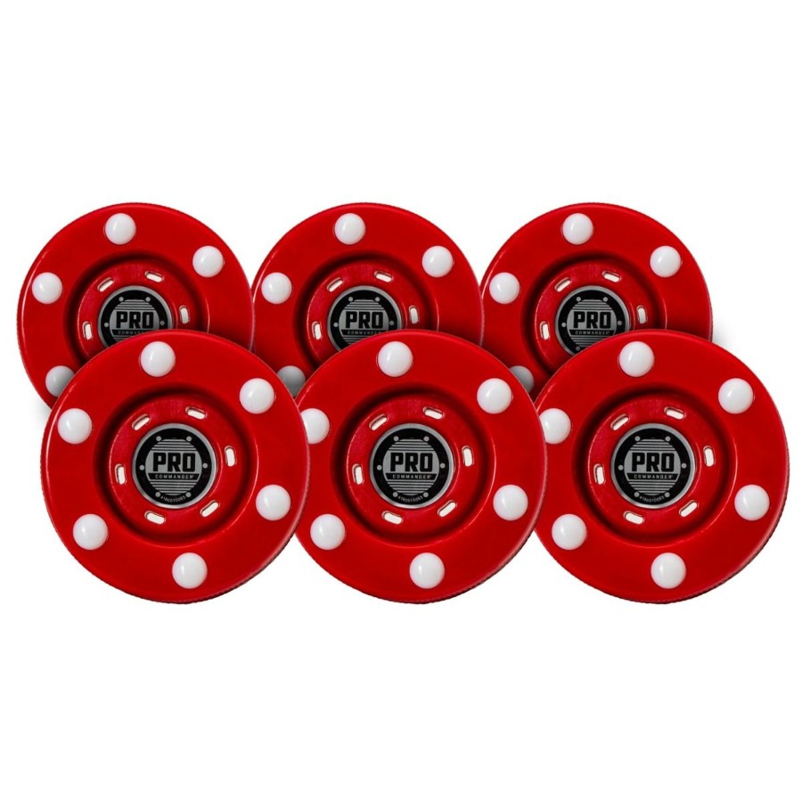 Sports Franklin Sports HocNew | Pro Commander Puck - 6 Pack Red