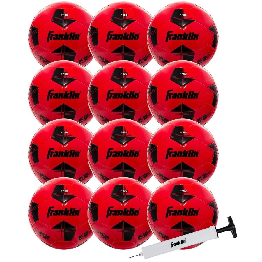 Sports Franklin Sports Soccer | Competition F-100 Soccer Ball With Pump - 12 Pack