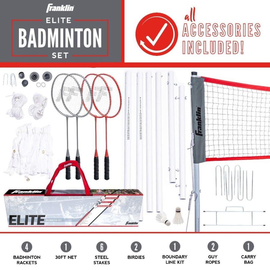 Sports Franklin Sports Outdoor Games | Elite Badminton Set