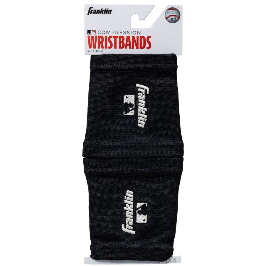 Sports Franklin Sports Baseball | Mlb Compression Wristband - 4.0\\" - Black - Wristbands