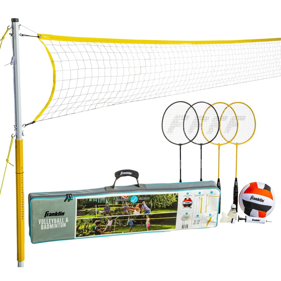 Sports Franklin Sports Outdoor Games | Family Volleyball And Badminton Set