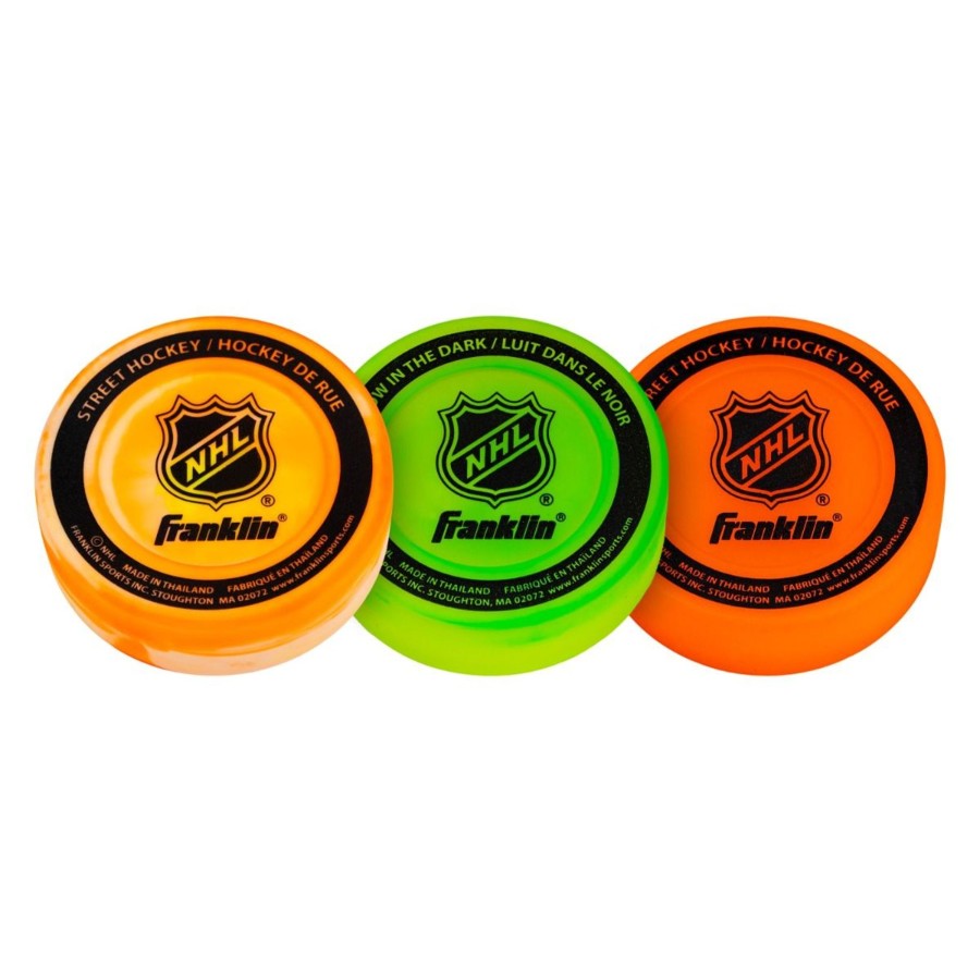 Sports Franklin Sports HocOnline | Nhl® Street Hockey Puck Combo - 3 Pack