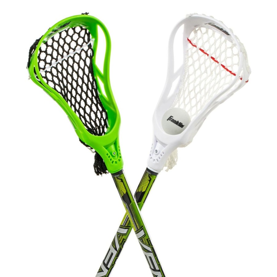 Sports Franklin Sports Youth Shop | 32\\" Youth Lacrosse 2 Stick And Ball Set - Green