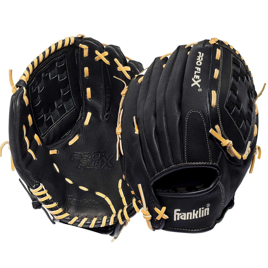 Sports Franklin Sports Baseball | Pro Flex Hybrid Series Baseball Fielding Glove Black/Camel